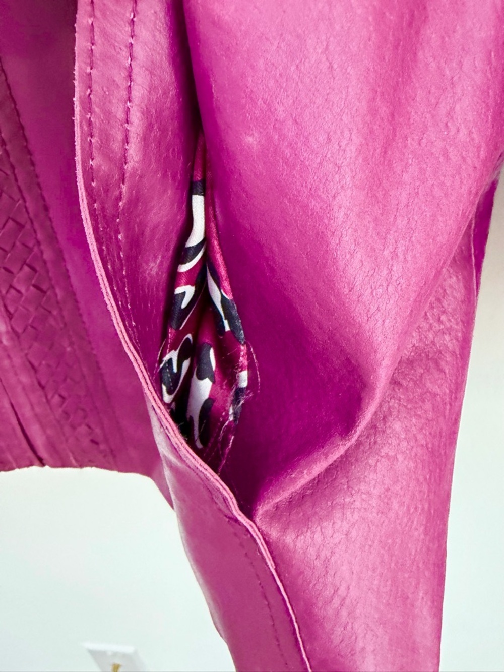 Vintage Y2K - Guillaume - Barbiecore Moto Leather Jacket - Small - Picture 9 of 10